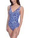 Profile By Gottex V-neck One Piece Swimsuit In Folklore