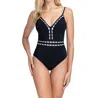 Profile By Gottex V-neck One Piece Swimsuit In Eden In Multi