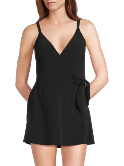 Profile By Gottex Women's Faux-wrap-around One-piece Swimsuit In Black
