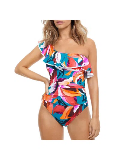 Profile By Gottex Womens Printed Polyester One-piece Swimsuit In Multi