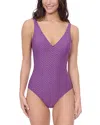 Profile By Gottex Zigzag Print Swimsuit In Purple