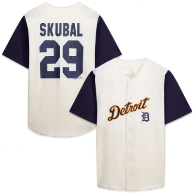 Profile Cream/navy Detroit Tigers Big & Tall Two-color Fashion Jersey In Multi