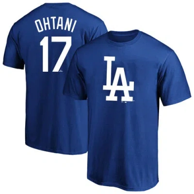 Profile Fanatics Shohei Ohtani Royal Los Angeles Dodgers Big & Tall Name & Number T-shirt In Blue