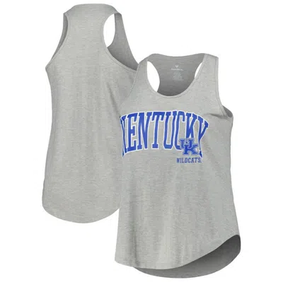 Profile Heather Gray Kentucky Wildcats Arch Logo Racerback Scoop Neck Tank Top