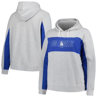 Profile Heather Gray Los Angeles Dodgers Plus Size Pullover Jersey Hoodie