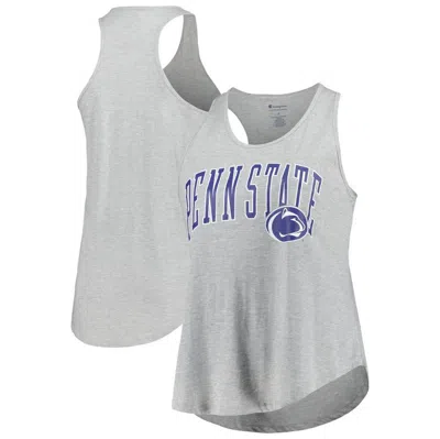 Profile Heather Gray Penn State Nittany Lions Arch Logo Racerback Scoop Neck Tank Top