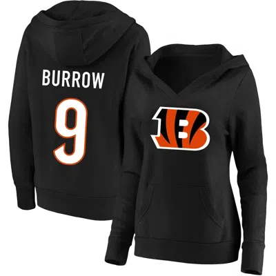 Profile Joe Burrow Black Cincinnati Bengals Plus Size Player Name & Number Pullover Hoodie