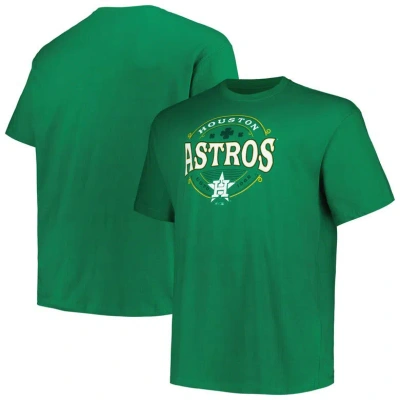 Profile Men's Kelly Green Houston Astros Big And Tall Celtic T-shirt