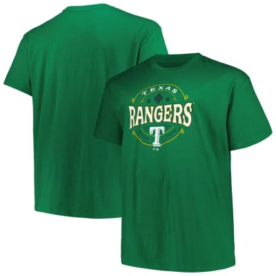 Profile Men's Kelly Green Texas Rangers Big And Tall Celtic T-shirt