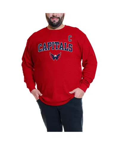 Profile Men's Alexander Ovechkin Red Washington Capitals Big & Tall Name And Number Thermal Pullover Sweatsh