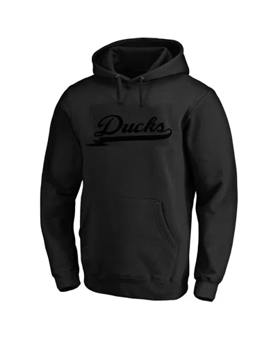 Profile Men's Big & Tall Oregon Ducks Tonal, Brushed-fleece, Classic-fit Hoodie In Black