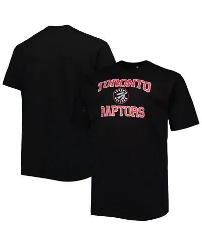 Profile Men's Black Toronto Raptors Big And Tall Heart And Soul T-shirt