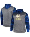 Profile Men's Charcoal Notre Dame Fighting Irish Camo Big And Tall Pullover Hoodie In Charcoal