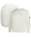 Profile Men's Cream Minnesota Vikings Big Tall Fleece Sweatshirt In Black