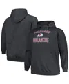 Profile Men's Heather Charcoal Colorado Avalanche Big Tall Arch Over Logo Pullover Hoodie In Heather Charcoal