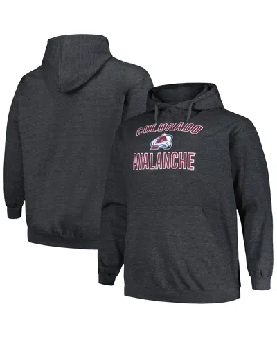 Profile Men's Heather Charcoal Colorado Avalanche Big Tall Arch Over Logo Pullover Hoodie