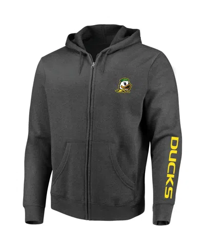 Profile Men's Heather Charcoal Oregon Ducks Big Tall Full-zip Hoodie