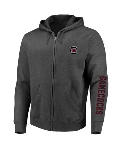 Profile Men's Heather Charcoal South Carolina Gamecocks Big Tall Full-zip Hoodie