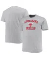 Profile Men's Heathered Gray Chicago Bulls Big And Tall Heart And Soul T-shirt In Heathered Gray