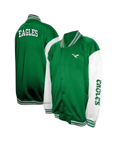 Profile Men's Midnight Green Philadelphia Eagles Big Tall Full-snap Varsity Jacket