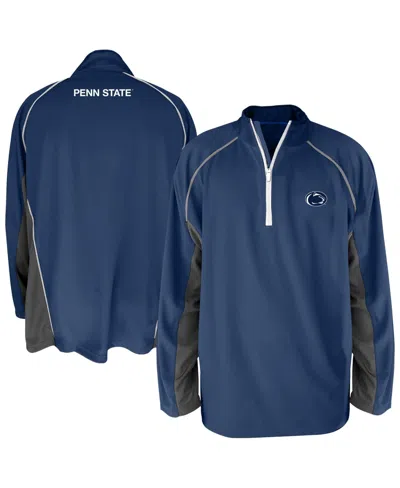Profile Men's Navy Penn State Nittany Lions Big Tall Quarter-zip Raglan Jacket In Blue