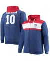 Profile Men's  Artemi Panarin Blue New York Rangers Big And Tall Colorblock Full-zip Hoodie In Blue