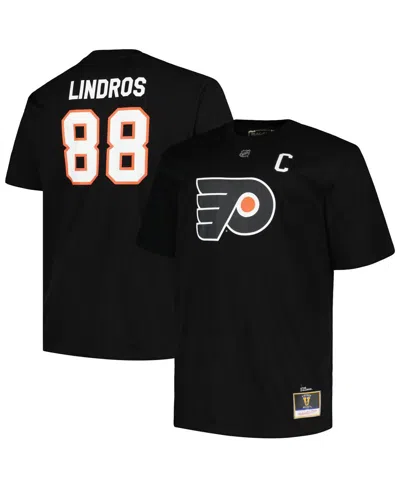Profile Men's  Eric Lindros Black Philadelphia Flyers Big And Tall Captain Patch Name And Number T-sh