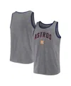 PROFILE MEN'S PROFILE HEATHER CHARCOAL HOUSTON ASTROS BIG AND TALL ARCH OVER LOGO TANK TOP