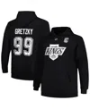 Profile Men's  Wayne Gretzky Black Los Angeles Kings Big And Tall Name And Number Pullover Hoodie In Black