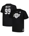 Profile Men's  Wayne Gretzky Black Los Angeles Kings Big And Tall Name And Number T-shirt In Black