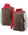 Profile Men's Red, Black Tampa Bay Buccaneers Big And Tall Pullover Hoodie In Red,black