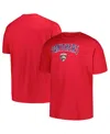 Profile Men's Red Florida Panthers Big Tall Arch Over Logo T-shirt In Red
