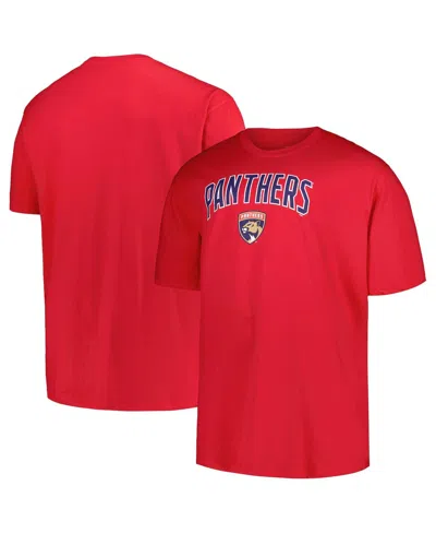 Profile Men's Red Florida Panthers Big Tall Arch Over Logo T-shirt