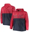 Profile Red Washington Capitals Big & Tall Anorak Half-zip Pullover Hoodie In Red