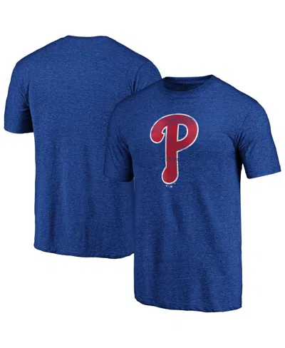 Profile Royal Philadelphia Phillies Big & Tall Weathered Logo T-shirt In Blue