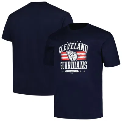Profile Navy Cleveland Guardians Big & Tall Americana T-shirt