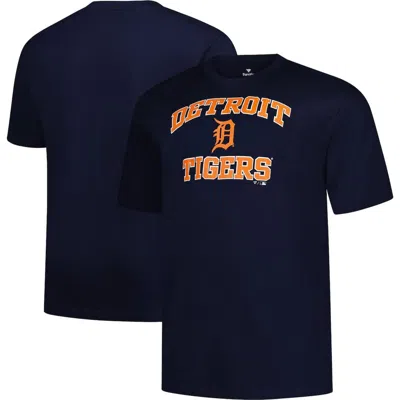 Profile Navy Detroit Tigers Big & Tall Heart & Soul T-shirt In Blue