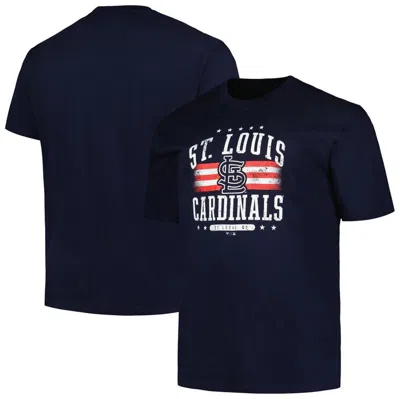 Profile Navy St. Louis Cardinals Big & Tall Americana T-shirt