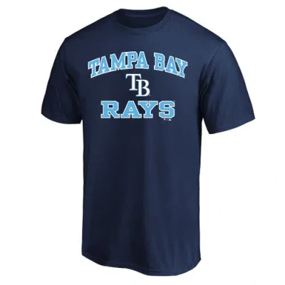Profile Navy Tampa Bay Rays Big & Tall Heart & Soul T-shirt In Blue
