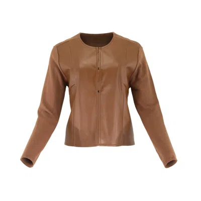 Profile Nyc Women's Black / Brown Leather Sweater In Black/brown