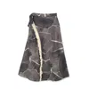 Profile Nyc Women's Black Faux Wrap Fringe Skirt In Black