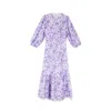 Profile Nyc Women's Cream Floral Wrap Dress In White