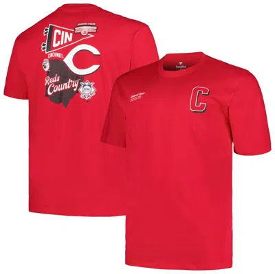 Profile Red Cincinnati Reds Split Zone T-shirt