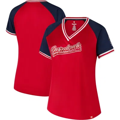 Profile Red St. Louis Cardinals Plus Size Crossover V-neck T-shirt