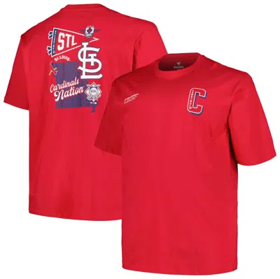 Profile Red St. Louis Cardinals Split Zone T-shirt