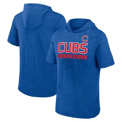 Profile Royal Chicago Cubs Big & Tall Short Sleeve Pullover Hoodie
