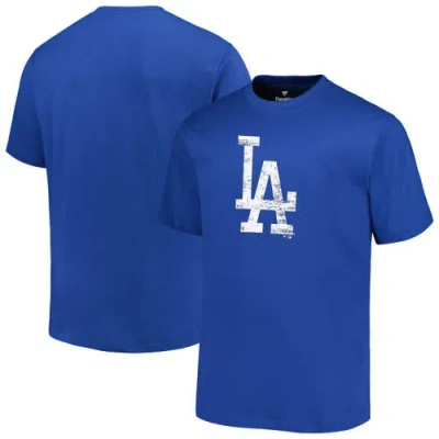 Profile Royal Los Angeles Dodgers Big & Tall Primary Logo T-shirt In Blue