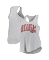 Profile Women's Heather Gray Arkansas Razorbacks Arch Logo Racerback Scoop Neck Tank Top In Gray