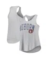 Profile Women's Heather Gray Auburn Tigers Arch Logo Racerback Scoop Neck Tank Top In Heather Gray