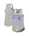 Profile Women's Heather Gray Kentucky Wildcats Arch Logo Racerback Scoop Neck Tank Top In Gray
